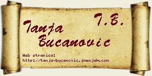 Tanja Bučanović vizit kartica